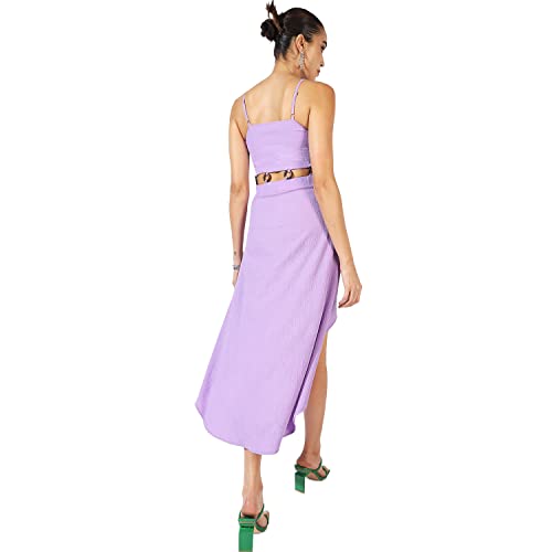 Image of PINACOLADA Women's Solid Dress for Casual Wear | Regular Sleeve | Quality Stretchable Fabric | Dress Crafted with Enhanced Stretch and Comfort Fit for Everyday Wear