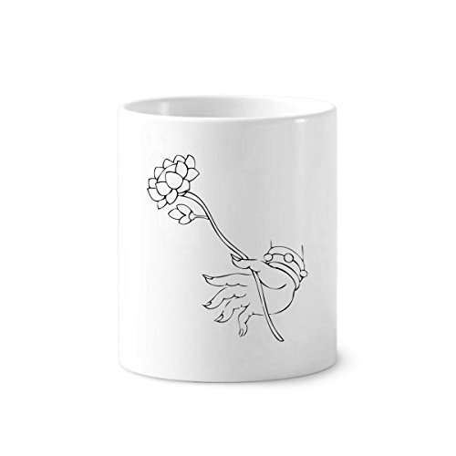 Gobelet céramique lotus bouddhisme 350ml pour ranger vos stylos et brosses à dents sans encombre