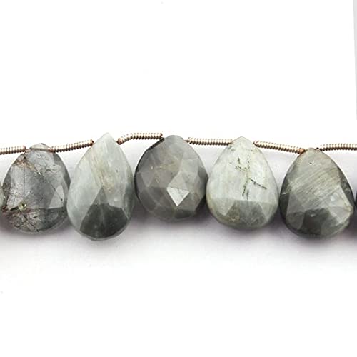 Quartz rutilé noir perles poire LKBEADS pour la création de bijoux précieux