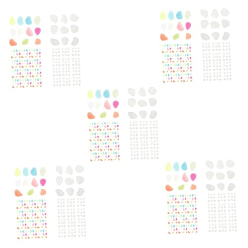 Mikikit 5sets Large Fish Tank Decorations Glow in The Dark Aquarium Rocks Plant Pebbles for Freshwater Saltwater Decorative Stones for Planters 200pcs*5