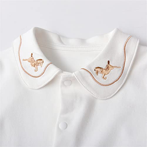 Toddler Little Girls' Long Sleeve White Snap Cotton Blouse Top Shirt3