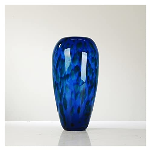 Lijiaxiuyc-101 florero Florero de Cristal Azul Pavo Real, decoración Moderna, luz de Lujo, Mueble de TV for Sala de Estar, Porche, partición, decoración de Flores jarrones para Flores(Grande)