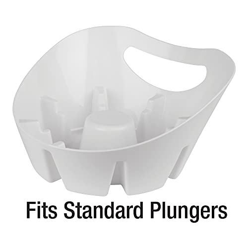 Plumb Craft Universal Plunger Holder Drip Tray, White (1 Pack)