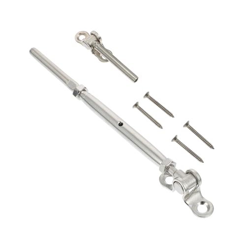 Cable Railing Crimp Toggle Turnbuckle Kit para cable de acero 3/16 pulgadas miniatura 1