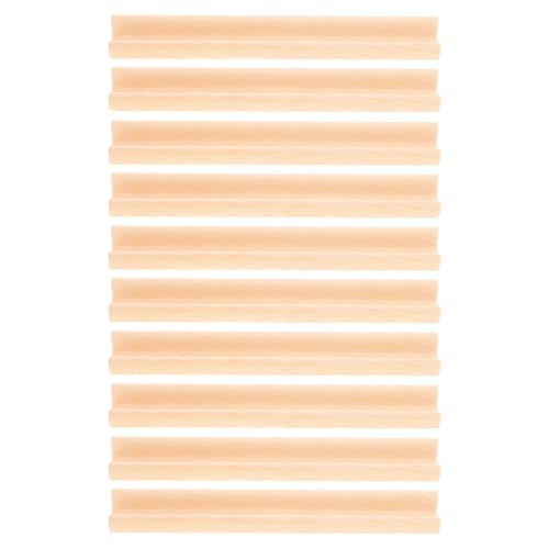 10 soportes de madera para fichas de dominó 19 cm