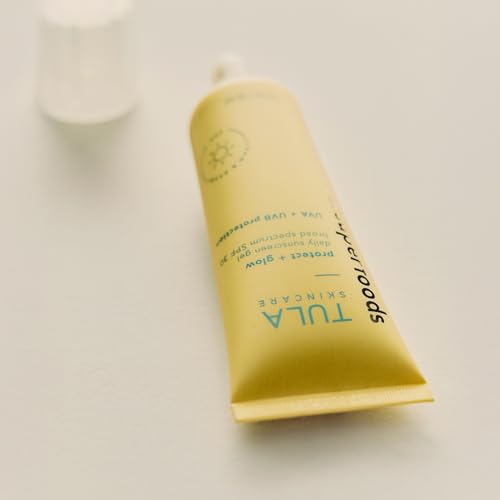 TULA Skin Care Protect + Glow Daily Sunscreen Stick Gel Broad Spectrum SPF 30 - Skincare-First, Non-Greasy, Non-Comedogenic & Reef-Safe with Pollution & Blue Light Protection.