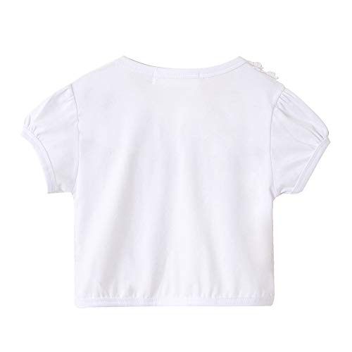 SMILING PINKER Little Girls Bolero Short Sleeve Cap Lace Top2