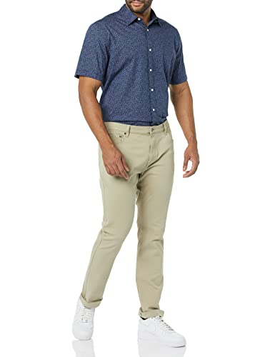 Amazon Essentials mens Short-sleeve Regular-fit Stretch Poplin Shirt3