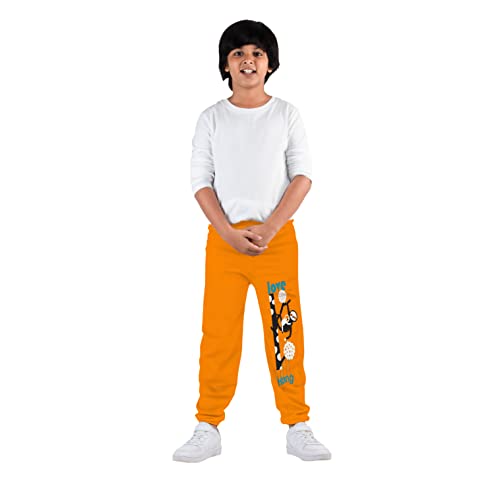 KYDA KIDS® 100% Cotton Kids Casual Printed Track Pant for Boys & Girls - Regular Fit Stylish Trousers for Unisex (Pack of 5)
