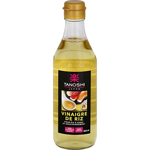 Tanoshi - Vinagre de arroz para sushi y especias, 360 ml, 3 unidades