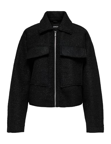 ONLY   Onlsierra Boucle Jacket Otw, Negro, XL