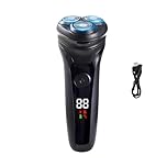 Lorrtta USB Charging Electric Razor for Men, Cordless 90-Min Runtime Electric Shaver with LED Display, IPX5 Waterproof Shavers with Pop-Up Trimmer for Smooth Shaving, Gift for Men