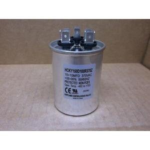 HARTLAND CONTROLS HCKY150D100R370R 15+10 MFD X 370 VAC ROUND DUAL RUN CAPACITOR