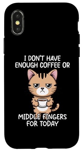 I Don't Have Enough Coffee Or Middle Fingers For Today �X�}�z�P�[�X iPhone X/XS �p