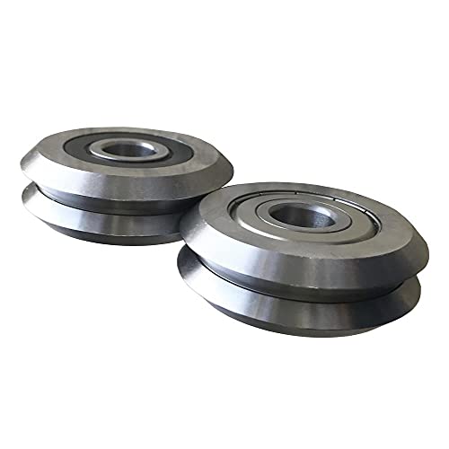 Vivona Shafts 4PCS RM1ZZ RM1-2RS W1ZZ W1-2RS RM1 W1 V Groove Track Roller Bearing 4.763x19.56x7.87mm Guide Wheel Bearing - (Length: 2RS NBR Seals)