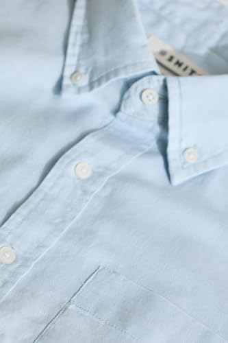 Image of SNITCH Men Casual Shirt | Slim Fit Full Sleeve Button-Down Collar Solid Design | Premium Cotton Linen Blend & Breathable Fabric for Office, Semi-Formal & Everyday Wear
