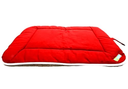 Image of Non-Slip Dog Mat for Pets - Waterproof, Soft & Durable Pet Bed Mat for Small, Medium & Large Dogs - Easy to Clean, Cozy Cushion for Dogs & Puppies (Red, S)