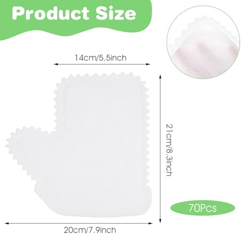 Image of 70 Pcs White Microfiber Dusting Gloves, Dusting Mitts Replaces Dust Wipes, Pet Hair Cleaning Possible, Dual-Sided Disposable Gloves