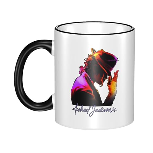 Pameladonse Michael King Jackson Mugs sur le thème du chanteur de rock – Design Hip Hop, adapté au café, au thé, aux boissons chaudes, mug en céramique...