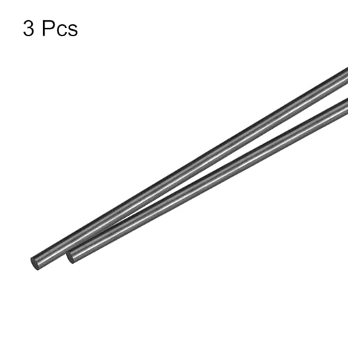 QUARKZMAN Kohlefaserstab, 3,5 mm x 300 mm für RC Flugzeug DIY Werkzeug Flügelrohr Quadcopter Arm, Packung mit 3 Stück