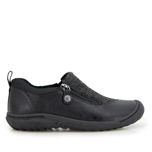 Image of JBU Women's Elodie Comfortable Casual Flexible Arch Support APMA Accepted Side-Zip Walking Flat