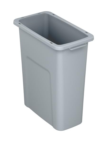 Waste Wise 16 Gallon Grey HDPE Trash Can Compatible with All Waste Wise Lids and Signs - (16 Gallon, 12 Pack)