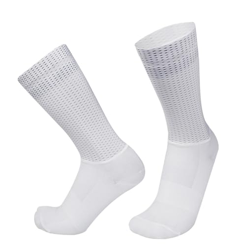 Aero Socks Cycling Men Women Mesh Fabric Breathable Sweat-Absorbing Silicone Non-Slip Cycling Aero Socks one size