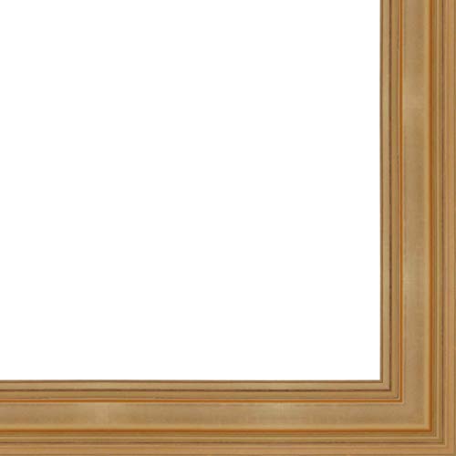 CountryArtHouse Picture Frame Moulding (Wood) 100ft bundle - Traditional Gold Finish - 4.25