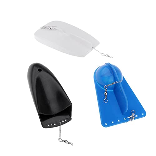 RNXRZANK 3pcs,Metal Rigging Paravanes Trolling Diving Board Fishing