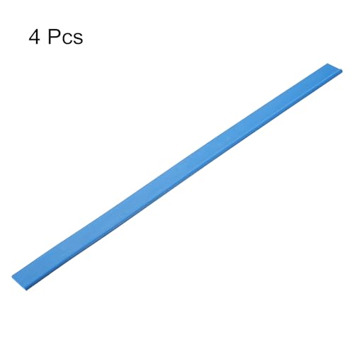Image of MECCANIXITY Replacement Squeegee Rubber for Window, Glass, Shower Doors, Tile Wall Cleaning, 15.75 Inch, Blue Pack of 4