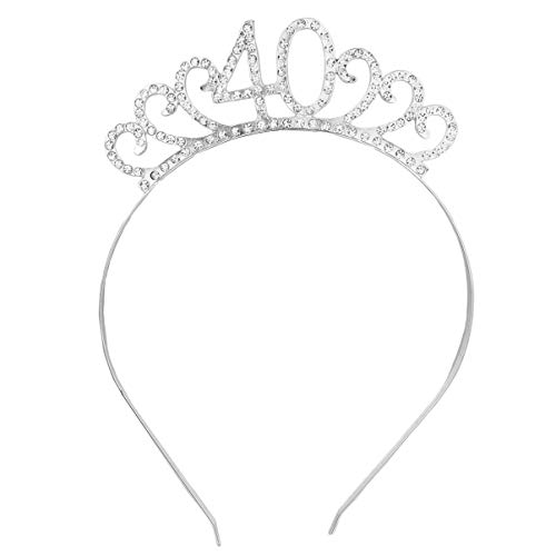 Beaupretty 40 Cumpleaños Corona Mujeres Diadema Aleación