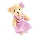 TOYANDONA Peluche Teddy Bear Keychain Mignon Ours Animal Poupée Peluche Suspendue Porte- Clés Téléphone Pendentif Porte- Clés à à Dos à Main de à Main Décor Rose