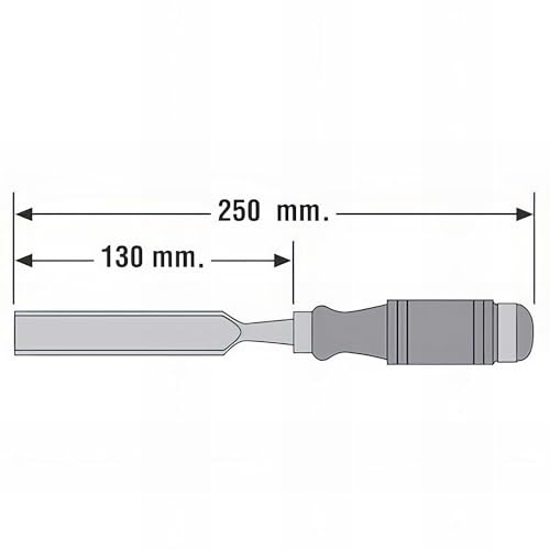 Gubia Urko 726-M de 26 mm con mango de madera para tallar 3