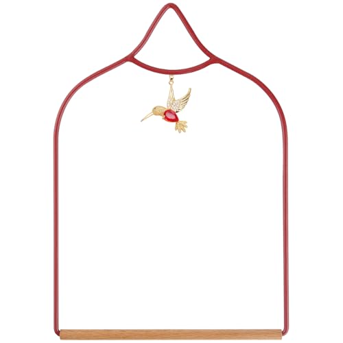 Ohmique Hummingbird Swing - Metal Hummingbird Swings and Perches with Wooden Dowel for Outdoor Garden Patio Backyard Hanging Bird Essentials