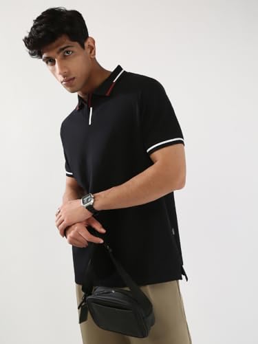 Image of Urbano Fashion Men's Solid Regular Fit Half Sleeve Cotton Polo T-Shirt