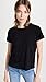 MOTHER Women's The Lil Goodie Goodie Tee, Black, S