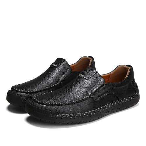 Mens Shoes Dress Slip-on Loafers: Men's Premium Genuine Leather for Driving