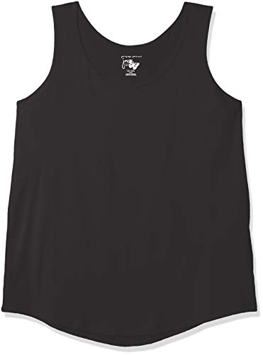 JUST MY SIZE Women's Size Cotton Jersey Shirttail Tank Top, Plus Sleeveless Shirts