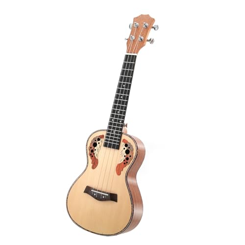 ZAMASS Professional Ukeleles 23-inch Matte Ukulele Spruce Body Special Sound Hole Ukulele 4-string Small Guitar Instrument