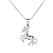 Collier pour enfant SL-Silver en argent 925 avec chaîne et pendentif cheval, avec écrin
