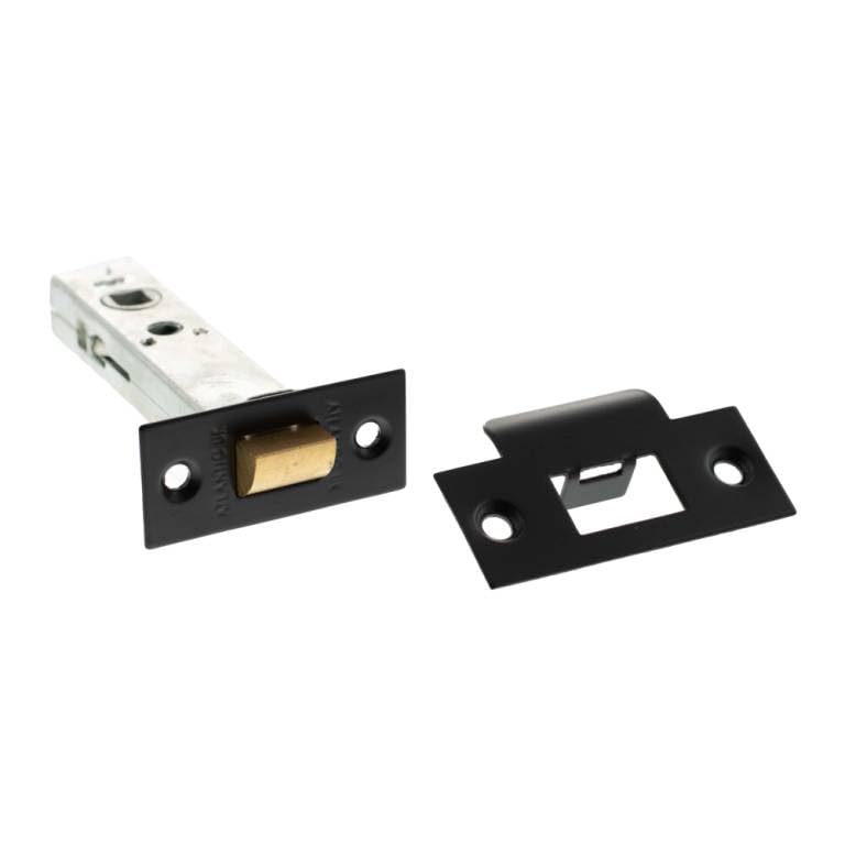 Kooples Hardware Atlantic Heavy Duty Bolt Through Tubular Latch 4" – Durable Door Latch for Lever Handles (Matt Black)
