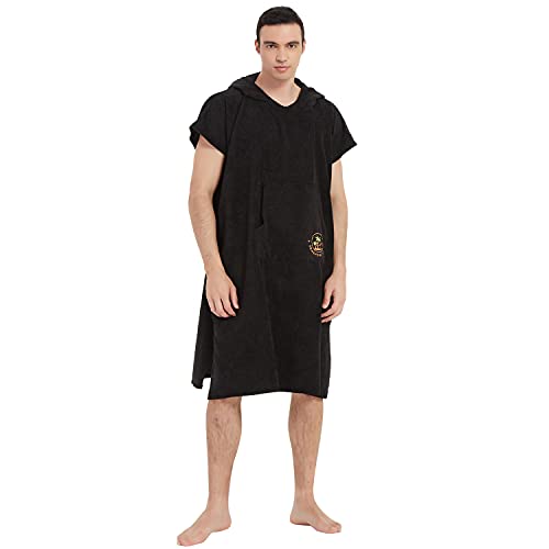 SEASHORE TREE Poncho con Capucha para Adulto Toalla de Playa para Baño Albornoz de Playa sin Mangas
