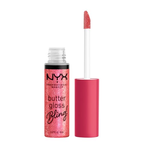 NYX PROFESSIONAL MAKEUP Butter Gloss Bling Lip Gloss, Non Sticky and Shiny Vegan Lip Makeup - She Got Money