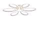 LightInTheBox Floral Flush Mount 90W Modern Contemporary LED Chandelier Ceiling Light Fixture Diameter 29.5 inch for Living Room Bedroom Dining Room Study Room Office Kids Room (White)