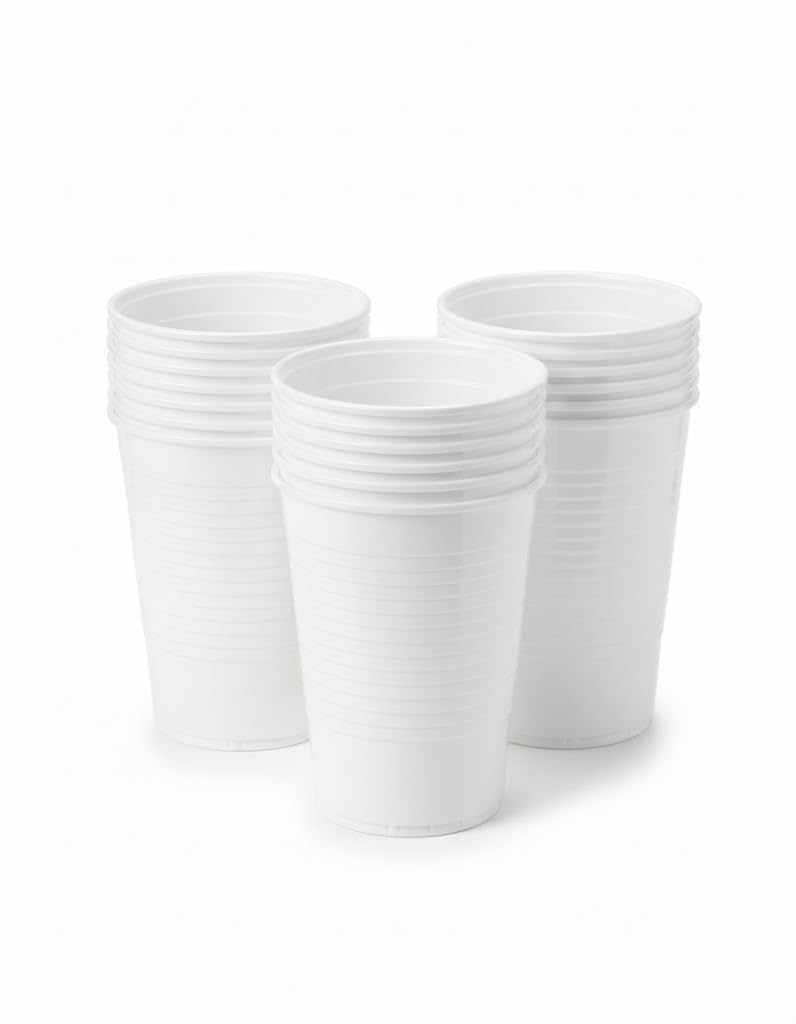 Hotpack Disposable Plastic Cup 6 ounce, 150 Cups (50 Pieces x 3 Pack)