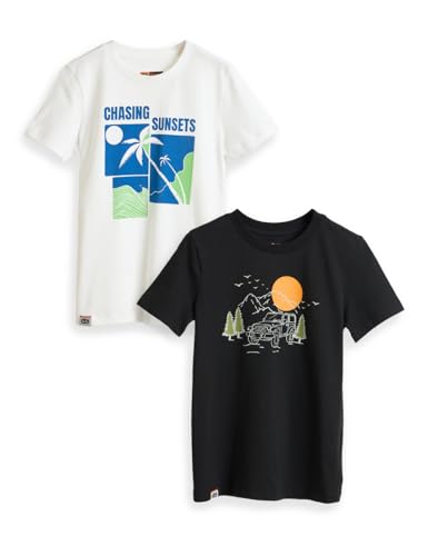 Image of Amazon Brand - Symbol Boys 100% Cotton Graphic Printed Half Sleeves T-Shirt | Age 6-14 Years