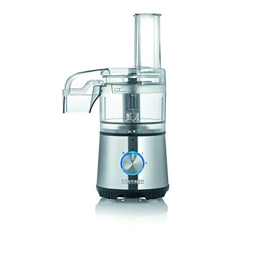 Severin KM 3865 Multi Picadora Compacta, 400 W, 500 ml, Otro, 4 Velocidades, Negro y Plata