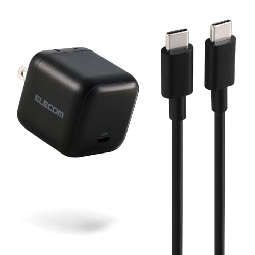 �G���R�� 65W �[�d�� Type-C �P�[�u���t�� 1.5m �R���Z���g �}�� PD�Ή� �X�C���O���v���O�̗p PSE�Z�p��K�� �u���b�N EC-AC12565BK