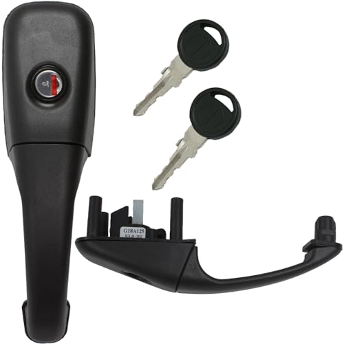 Zadi Serrure de porte extérieure pour caravane, camping-car, poignée - Noir