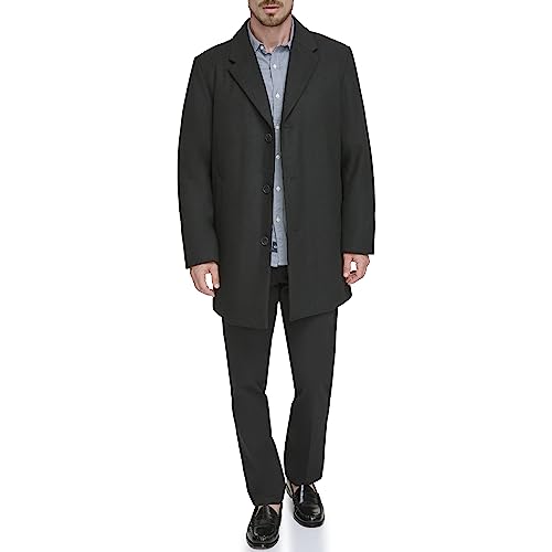 Image of DOCKERS Men's Henry Wool Blend Top Coat (Regular and Big & Tall Sizes)